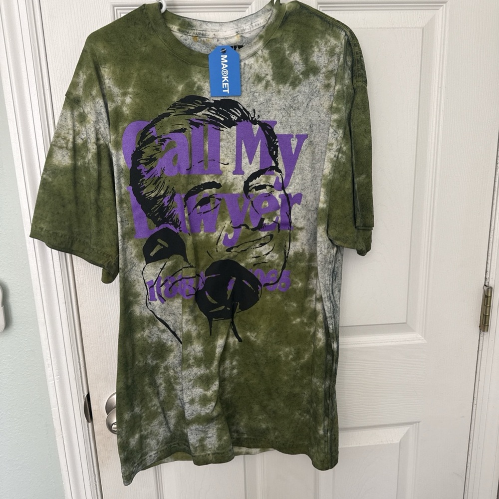 Green Tie-Dye Graphic T-Shirt